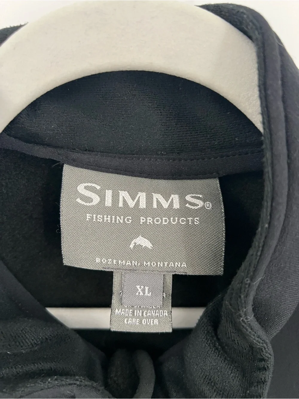 Simms Fishing Black Half-Zip Chest Pocket Pullover